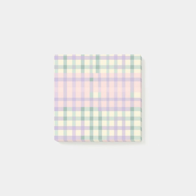Buffalo Kariert Pastel Rustic Cotattcore Spring Post-it Klebezettel (Vorderseite)