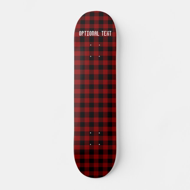 Buffalo Kariert Pattern Skateboard (Vorderseite)