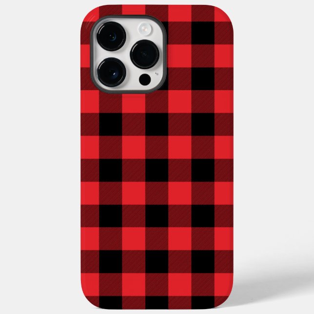 Buffalo Kariert Red Black Karo Case-Mate iPhone 14 Pro Max Hülle (Rückseite)