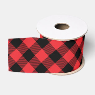 Buffalo Kariert Red Black Karo Ripsband