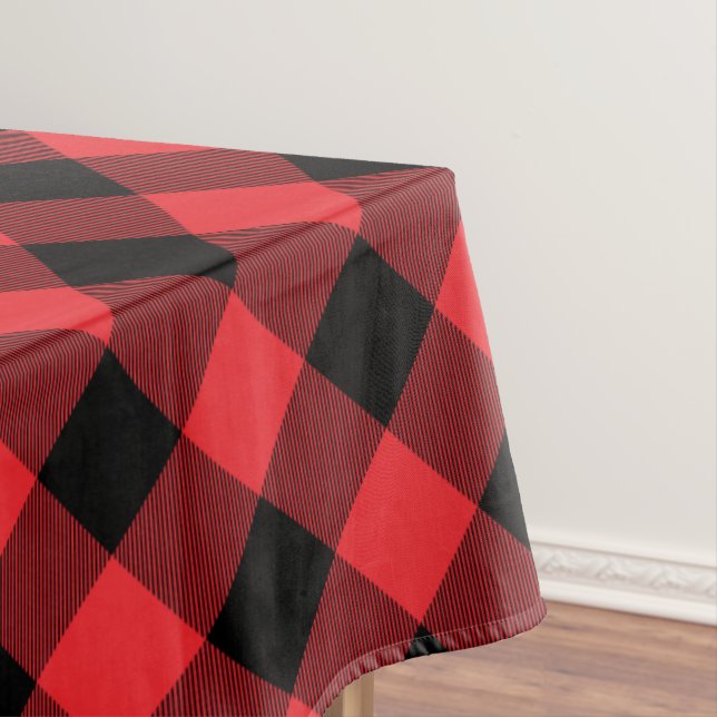 Buffalo Kariert Red Black Karo Tischdecke (Beispiel)