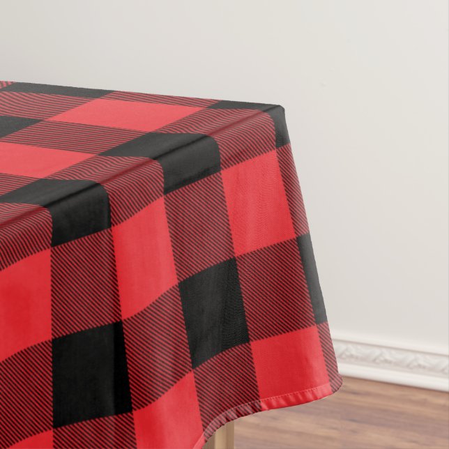 Buffalo Kariert Red Black Karo Tischdecke (Beispiel)