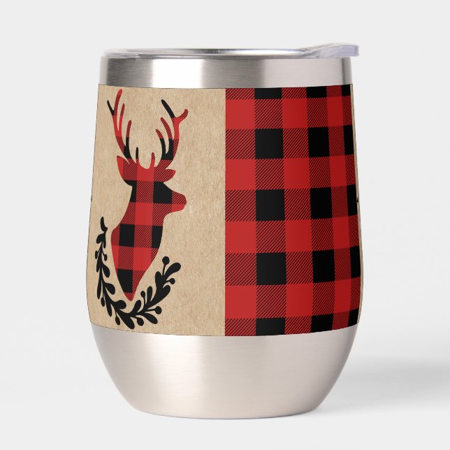 Buffalo Kariert Red Rustic Stag (Links)