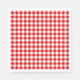 Buffalo Kariert Red White Classic Party Fun Serviette