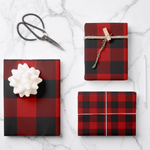 Buffalo Kariert Rob Roy Karo Rotes Kariertes Muste Geschenkpapier Set