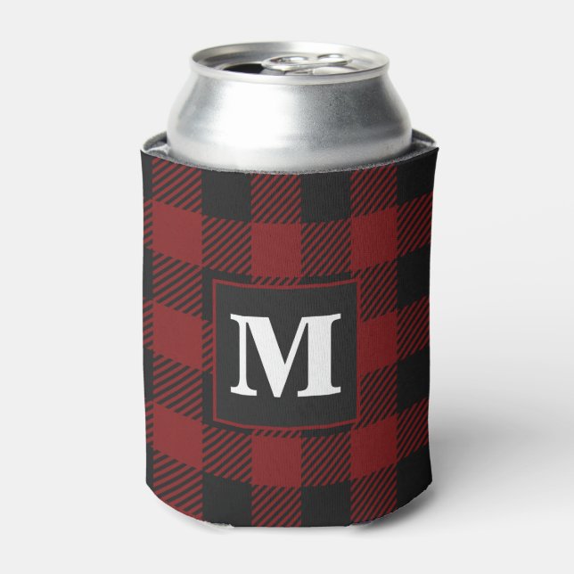 Buffalo Kariert Rustikal Country Monogram Dosenkühler (Kanne Vorderseite)