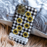 Buffalo Kariert Sunflower Schwarz-weiß Monogram Case-Mate iPhone Hülle<br><div class="desc">Das Design ist ein Foto und die Hüllen sind nicht mit echtem Glitzer, Sequinen, Metallen oder Holz gemacht. Dieses Design ist auch auf anderen Telefonmodellen erhältlich. Wählen Sie Gerätetyp aus, um andere iPhone-, Samsung Galaxy- oder Google-Hüllen zu sehen. Einige Stile können geändert werden, indem Sie Style auswählen, wenn dies eine...</div>