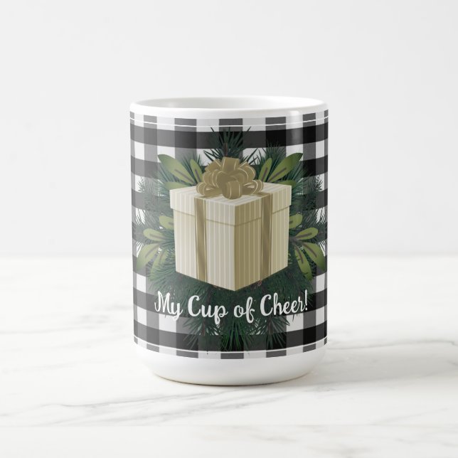 Buffalo Kariert Weihnachtsgeschenk | Gold Kaffeetasse (Mittel)