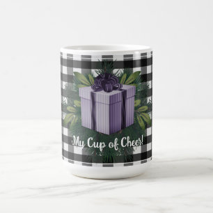 Buffalo Kariert Weihnachtsgeschenk LILA Kaffeetasse