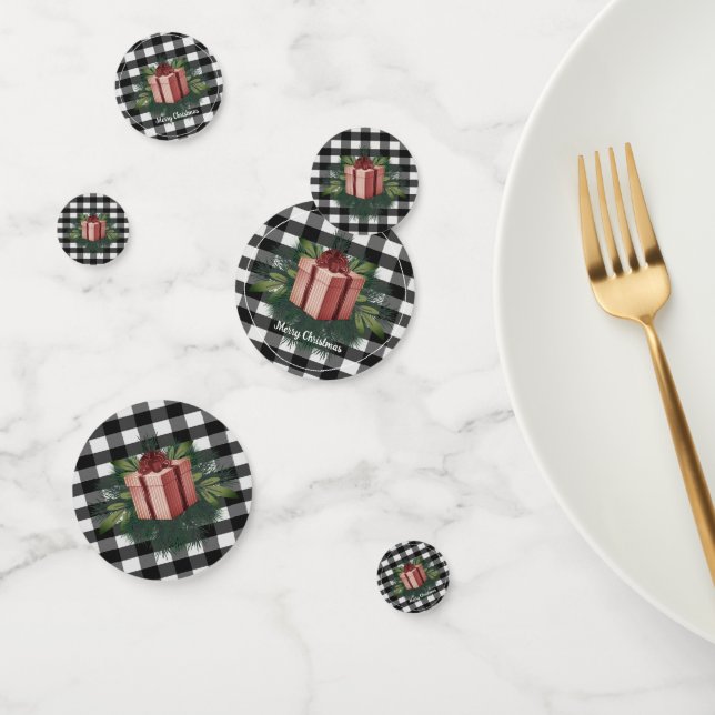 Buffalo Kariert Weihnachtsgeschenk | Rot Konfetti (Gruppe)