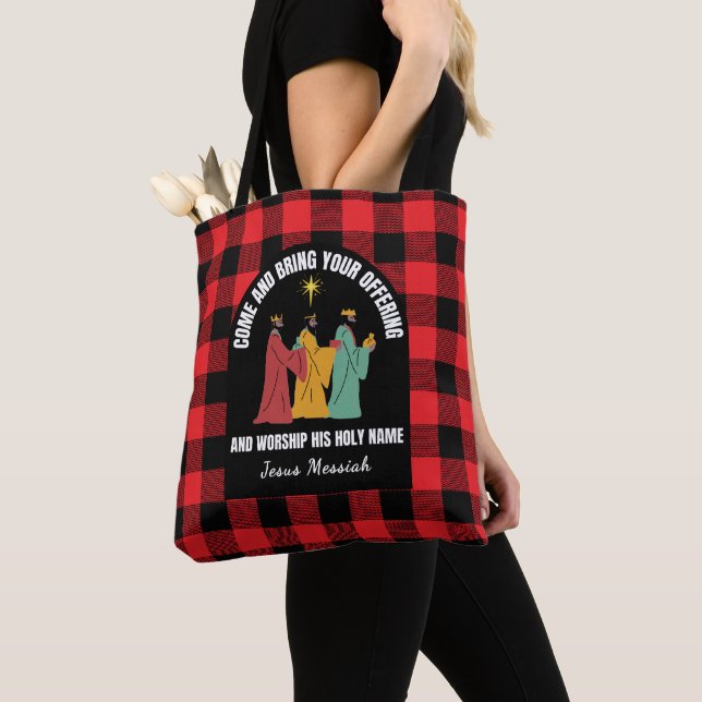 Buffalo Kariert Wise Men Custom Christlich Weihnac Tasche (Von Nahem)