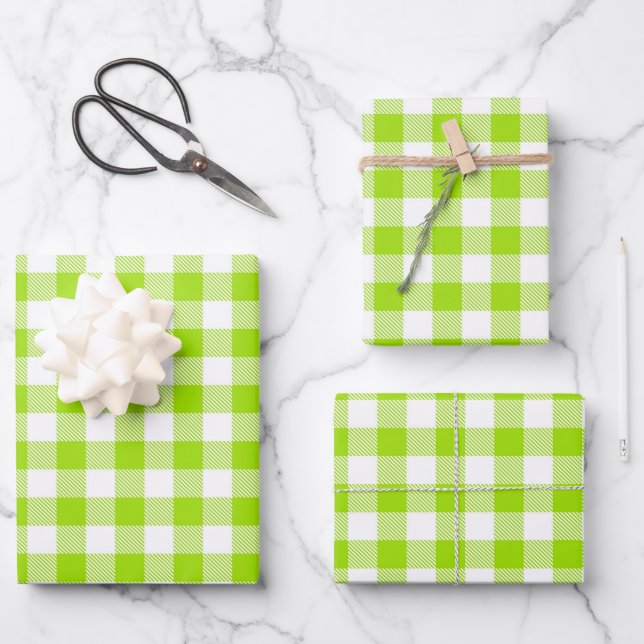 Buffalo Kariert Wrapping Paper Sheets Geschenkpapier Set (Vorderseite)