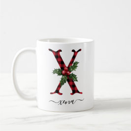 Buffalo Kariert X Monogram Weihnachtskaffee Tasse