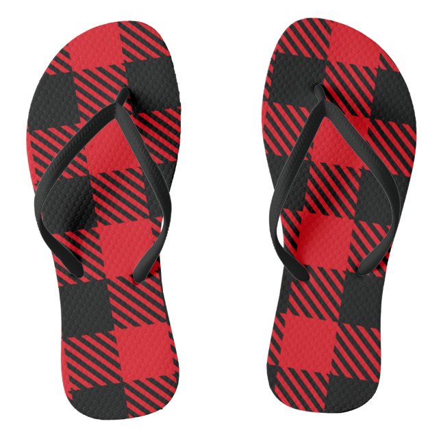 Buffalo Karierte Erwachsene Flip Flops, schlanke S Flops (Fußbett)