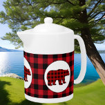Buffalo karierte Kochecke Teekanne<br><div class="desc">Design von www.etsy.com/Shop/Milachi, zurück von www.etsy.com/Shop/JLaurieStudio</div>