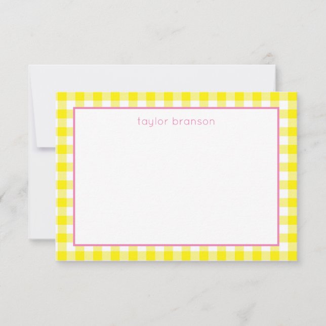 Buffalo Karierte Personalisierte Mitteilungskarten (Vorderseite)