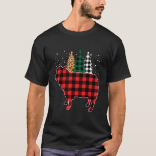 Buffalo Karierte Schafe Tree Leopard Weihnachten d T-Shirt
