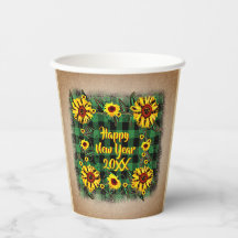 Buffalo Karierte Sonnenblumen Frohes Neues Jahr 20