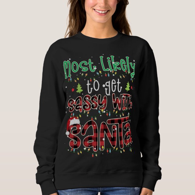 Buffalo Karierte Weihnachten am wahrscheinlichsten Sweatshirt (Vorderseite)