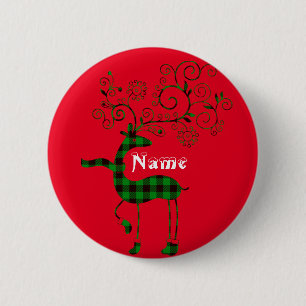 Buffalo Karierte Weihnachtsbaum Thunder_Cove Button
