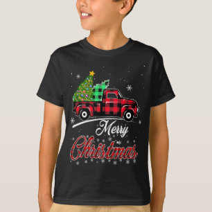 Buffalo Karierte Weihnachtsbaum Vintager Truck Xma T-Shirt