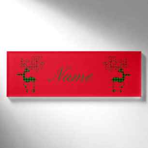 Buffalo Karierte Weihnachtsferd Thunder_Cove Namenschild