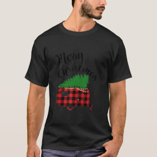 Buffalo karierter Camp Trailer fröhliche Weihnacht T-Shirt