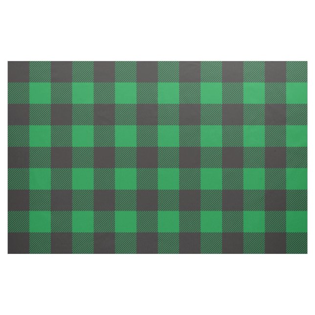 Buffalo karierter Karo Muster Schwarz Grün Stoff (Fat Quarter (45,7 x 55,9 cm))