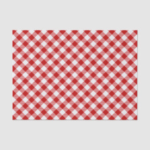 Buffalo Karierter Karo Rot Weiß Seidenpapier
