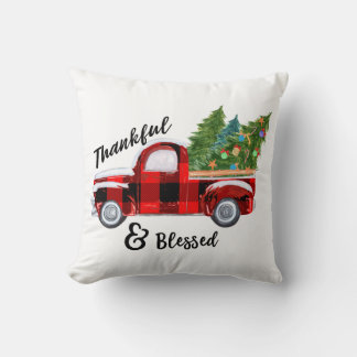 Buffalo Karierter Weihnachtswagen Kissen