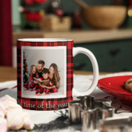 Buffalo Kariertes Double Foto Weihnachtskaffee Tas Tasse