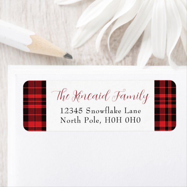 Buffalo Kariertes Weihnachtsrücksendesiegel (Insitu)