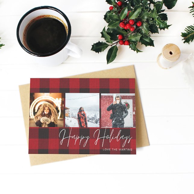 Buffalo Karo 3 Foto Happy Holidays Card (Von Creator hochgeladen)