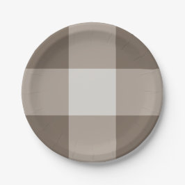 Buffalo Karo Beige Cream Ivory Gingham Pappteller