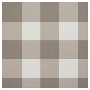 Buffalo Karo Beige Cream Ivory Gingham Stoff