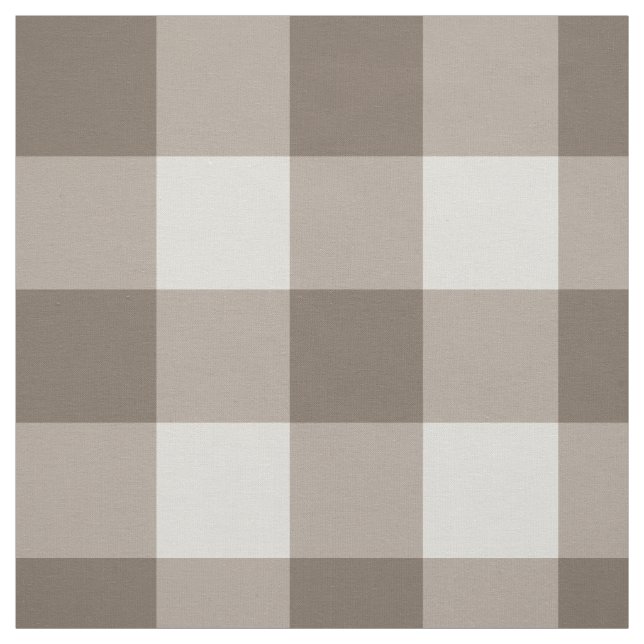 Buffalo Karo Beige Cream Ivory Gingham Stoff (Muster)