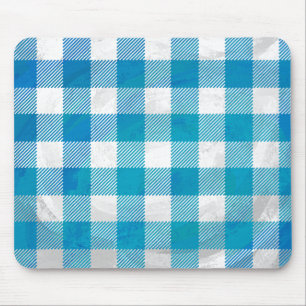 Buffalo Karo Blau und Weiß Mousepad