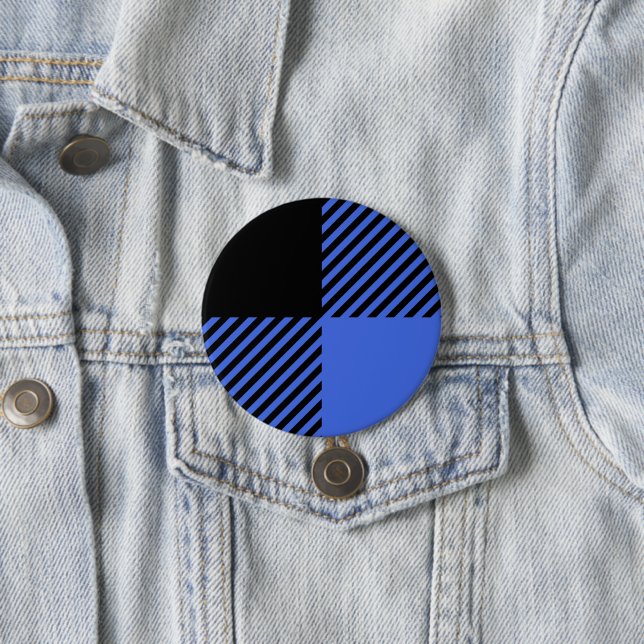 Buffalo Karo Blue & Black Lumberjack Kariertes Dek Button (Beispiel)