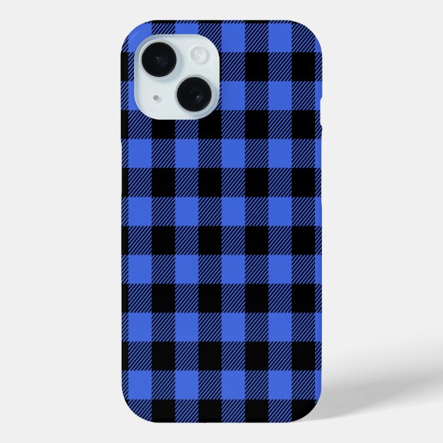 Buffalo Karo Blue & Black Lumberjack Kariertes Dek Case-Mate iPhone Hülle (Rückseite)