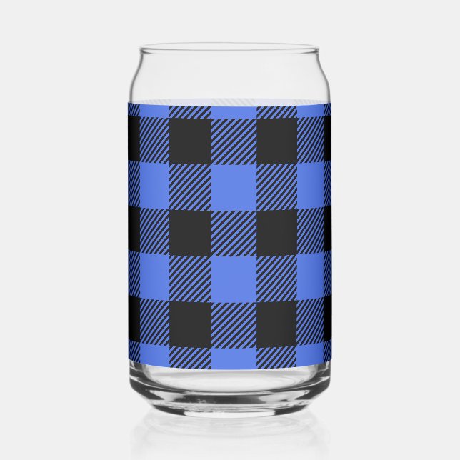 Buffalo Karo Blue & Black Lumberjack Kariertes Dek Dosenglas (Vorderseite)