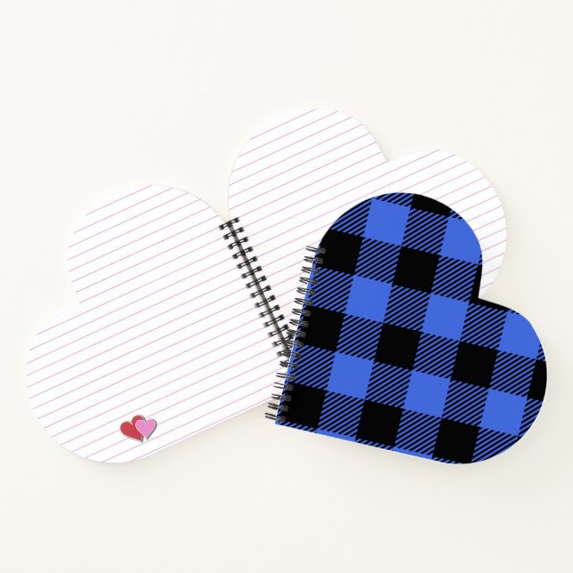 Buffalo Karo Blue & Black Lumberjack Kariertes Dek Notizbuch (Innenseite)