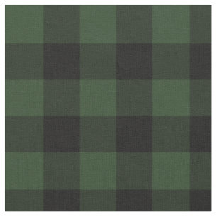 Buffalo Karo Celtic Green and Black Squares Karier Stoff
