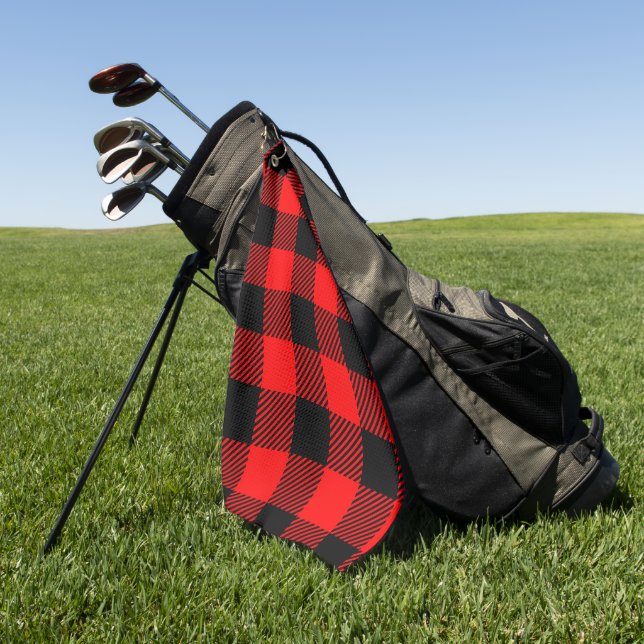 Buffalo Karo Country Pattern Lumberjack Kariert Golfhandtuch (Gras)