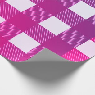 Buffalo Karo ein Hot Pink Simple Stylish Girly Geschenkpapier