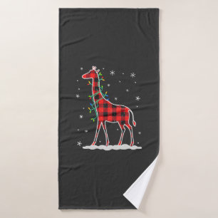 Buffalo Karo Familie passend Giraffe Weihnachten P Badehandtuch