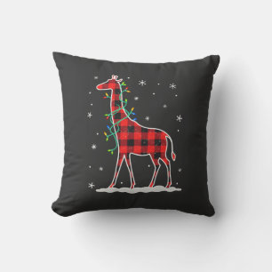 Buffalo Karo Familie passend Giraffe Weihnachten P Kissen