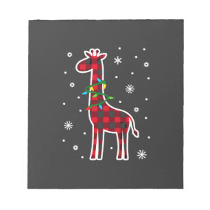 Buffalo Karo Familie passend Giraffe Weihnachten P Notizblock