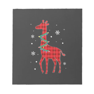Buffalo Karo Familie passend Giraffe Weihnachten P Notizblock