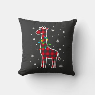 Buffalo Karo Familienpassende Giraffe Weihnachten  Kissen