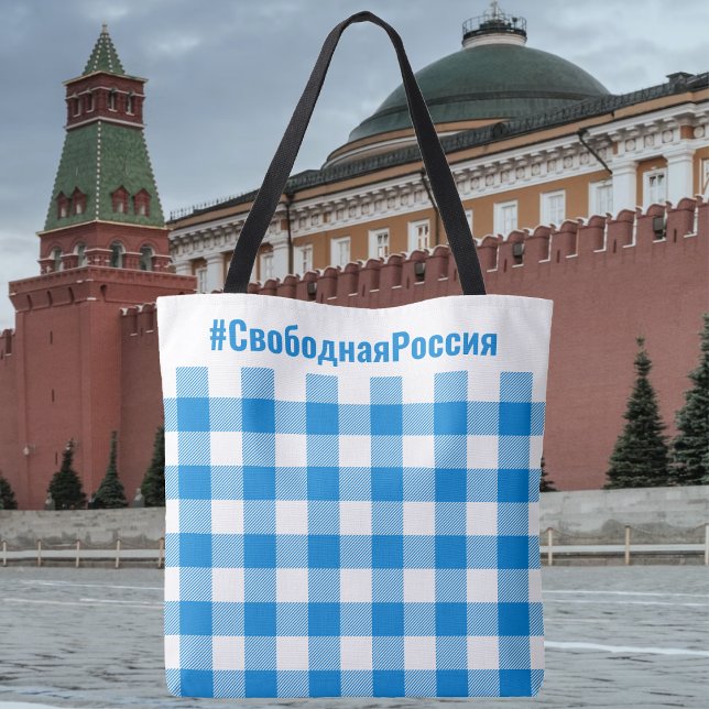 Buffalo Karo-freiRussland-Russisch Tasche (Buffalo Check-FreeRussia-Russian Tote Bag by The Social Observatory Shop)